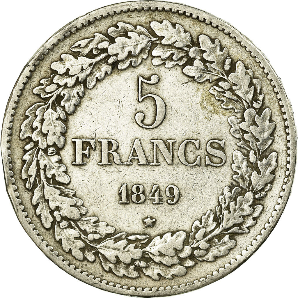 Coin, Belgium, Leopold I, 5 Francs, 5 Frank, 1849, VF(20-25), Silver, KM:3.2