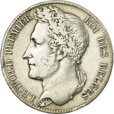 Moneta, Belgia, Leopold I, 5 Francs, 5 Frank, 1849, VF(20-25), Srebro, KM:3.2