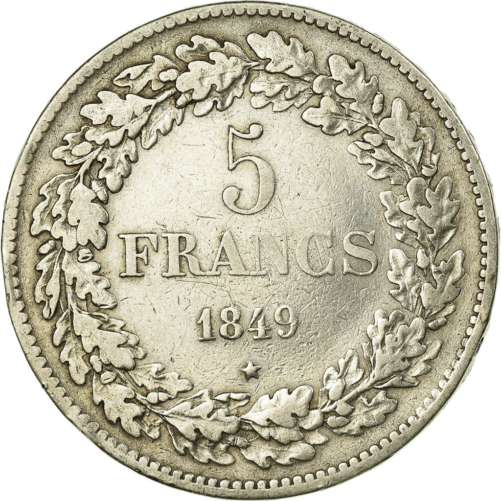 Coin, Belgium, Leopold I, 5 Francs, 5 Frank, 1849, VF(20-25), Silver, KM:3.2