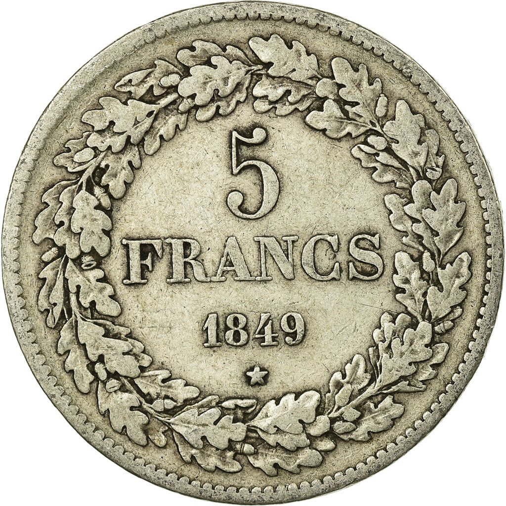 Coin, Belgium, Leopold I, 5 Francs, 5 Frank, 1849, VF(20-25), Silver, KM:3.2