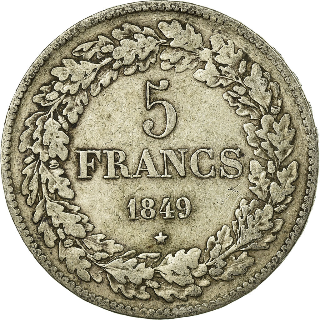 Coin, Belgium, Leopold I, 5 Francs, 5 Frank, 1849, VF(20-25), Silver, KM:3.2