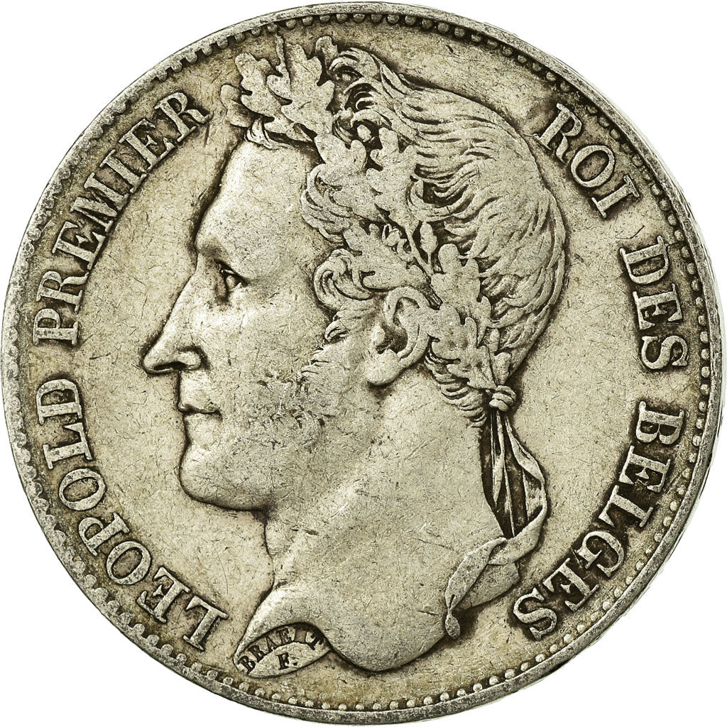 Moneta, Belgia, Leopold I, 5 Francs, 5 Frank, 1849, VF(20-25), Srebro, KM:3.2