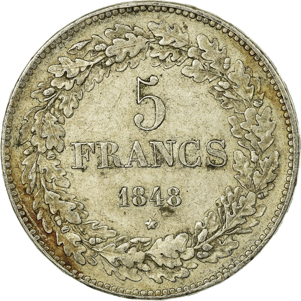 Coin, Belgium, Leopold I, 5 Francs, 5 Frank, 1848, EF(40-45), Silver, KM:3.2