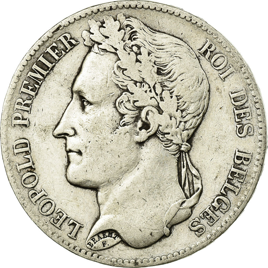 Coin, Belgium, Leopold I, 5 Francs, 5 Frank, 1848, VF(20-25), Silver, KM:3.2