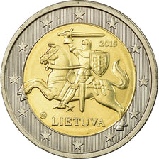 Lithuania, 2 Euro, 2015, EF(40-45), Bi-Metallic, KM:212