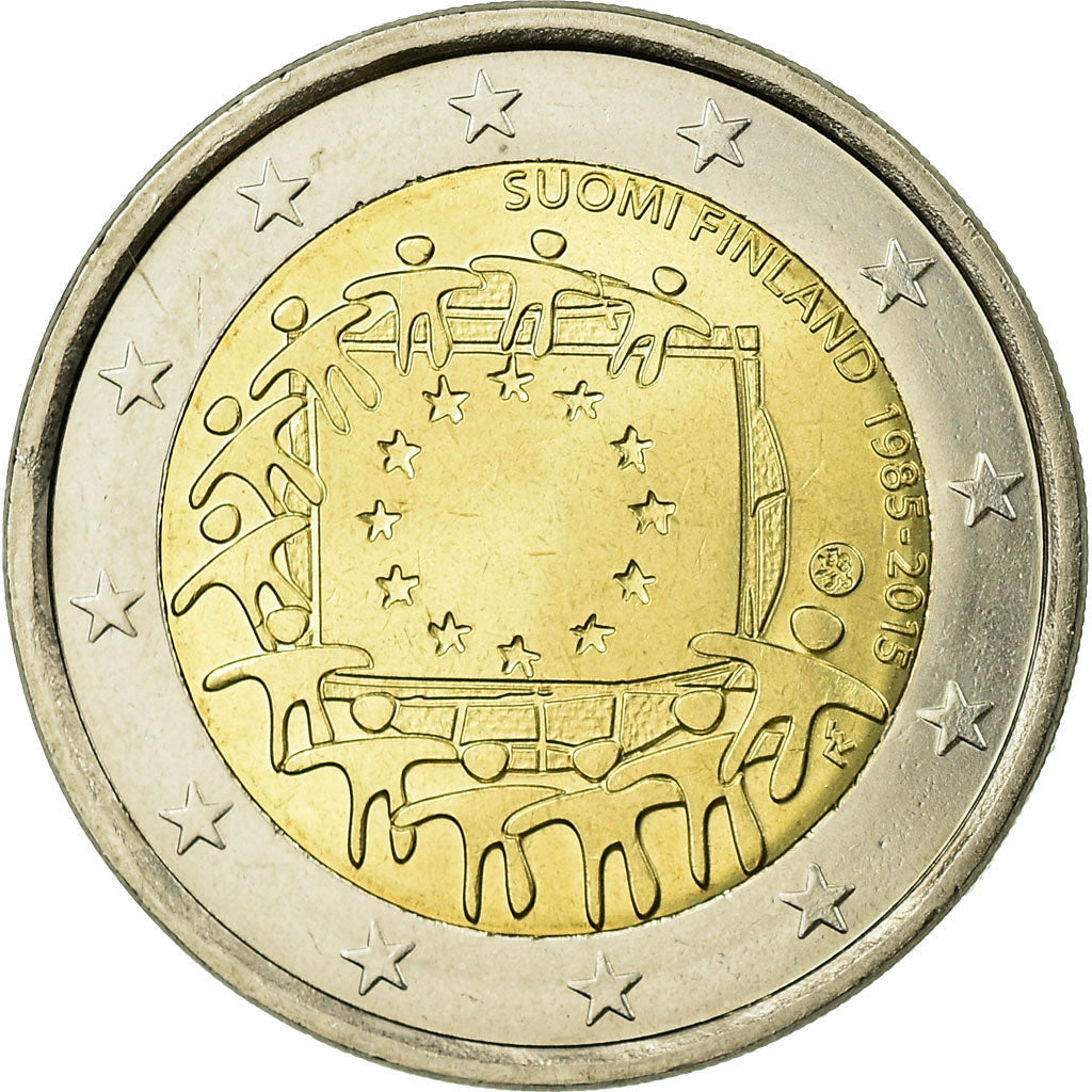 Finlande, 2 Euro, 30 ans du drapeau de l union europeenne, 2015, SUP