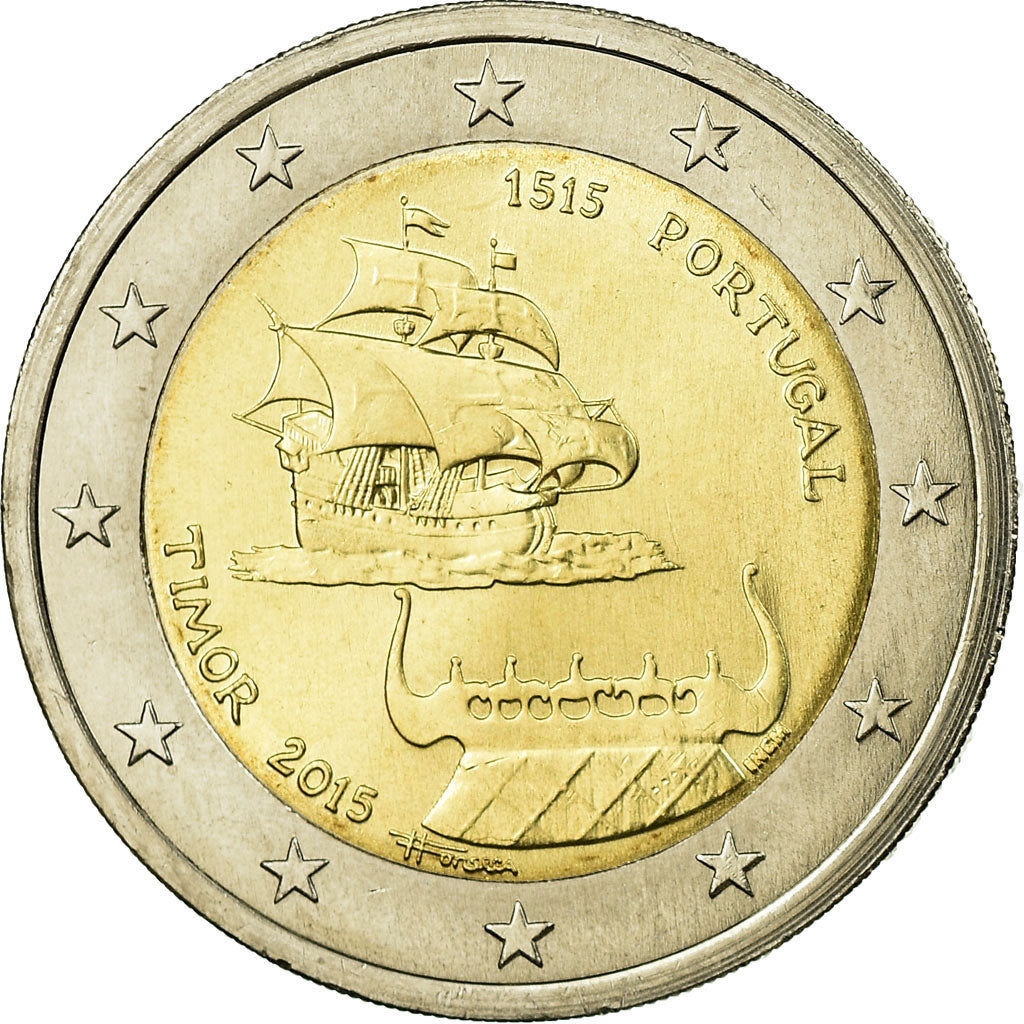 Portugal, 2 Euro, 500 ème anniversaire de la decouverte de Timor, 2015