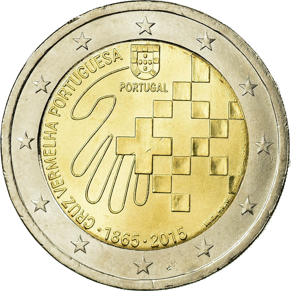 Portugal, 2 Euro, 150ème anniversaire de la Croix-Rouge portugaise, 2015
