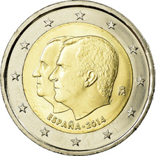 Hiszpania, 2 Euro, Proclamation de Felipe VI roi d ESPAGNE, 2014, AU(55-58)