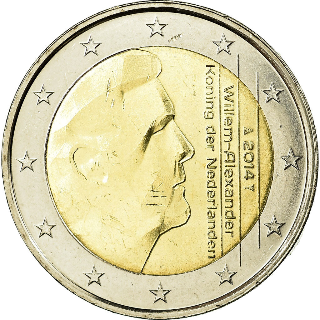 Netherlands, 2 Euro, 2014, AU(55-58), Bi-Metallic, KM:New