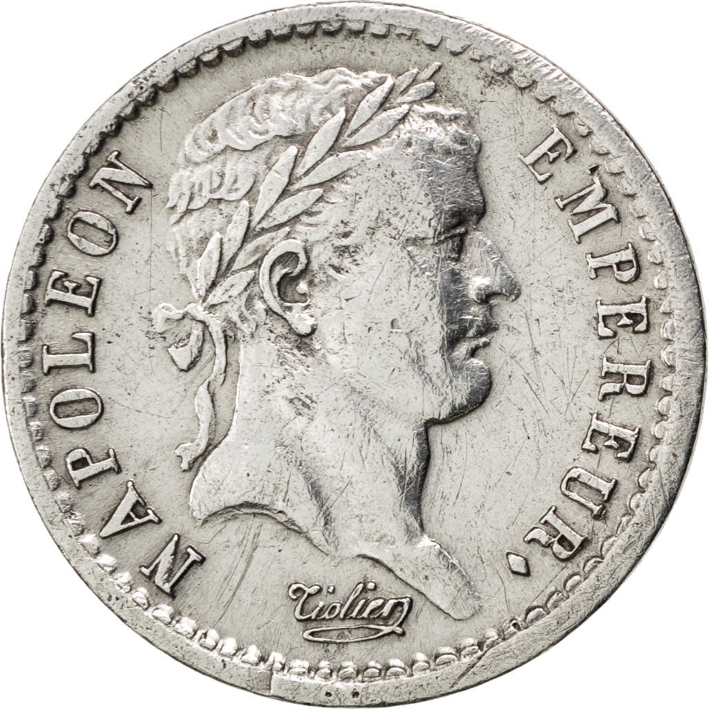 FRANCE, Napoléon I, 1/2 Franc, 1809, Paris, KM #691.1, EF(40-45), Silver, Gadour