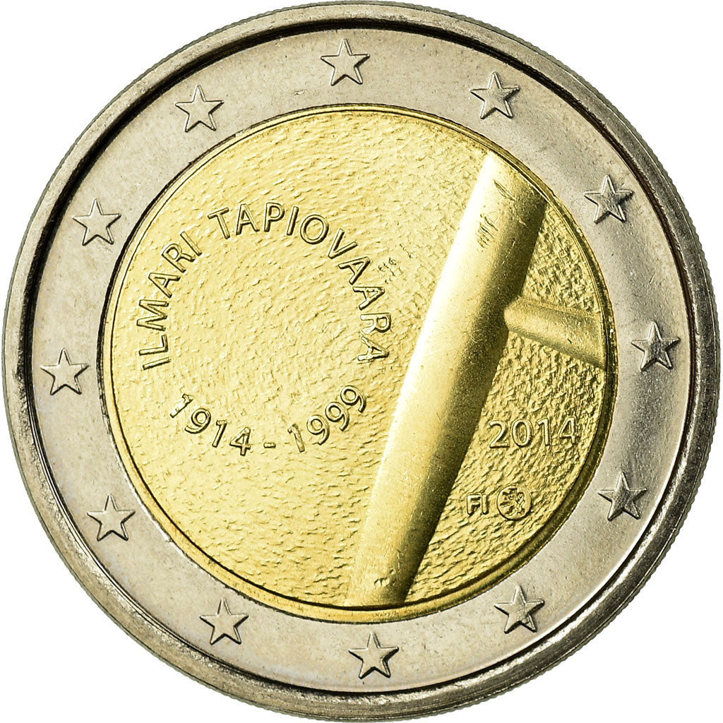 Finlandia, 2 Euro, 100th anniverary of birth, 2014, AU(55-58), Bimetaliczny