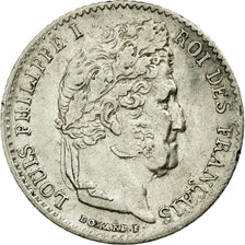 Coin, France, Louis-Philippe, 1/4 Franc, 1834, Paris, AU(55-58), Silver