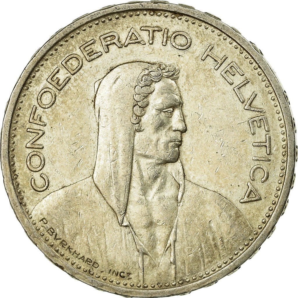 Coin, Switzerland, 5 Francs, 1933, Bern, EF(40-45), Silver, KM:40
