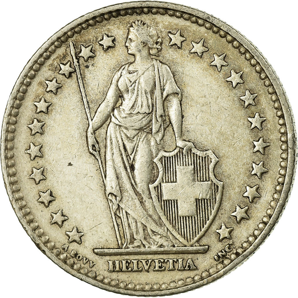 Coin, Switzerland, 2 Francs, 1939, Bern, EF(40-45), Silver, KM:21