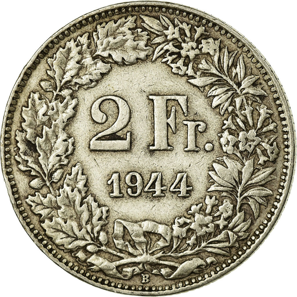 Monnaie, Suisse, 2 Francs, 1944, Bern, TTB, Argent, KM:21