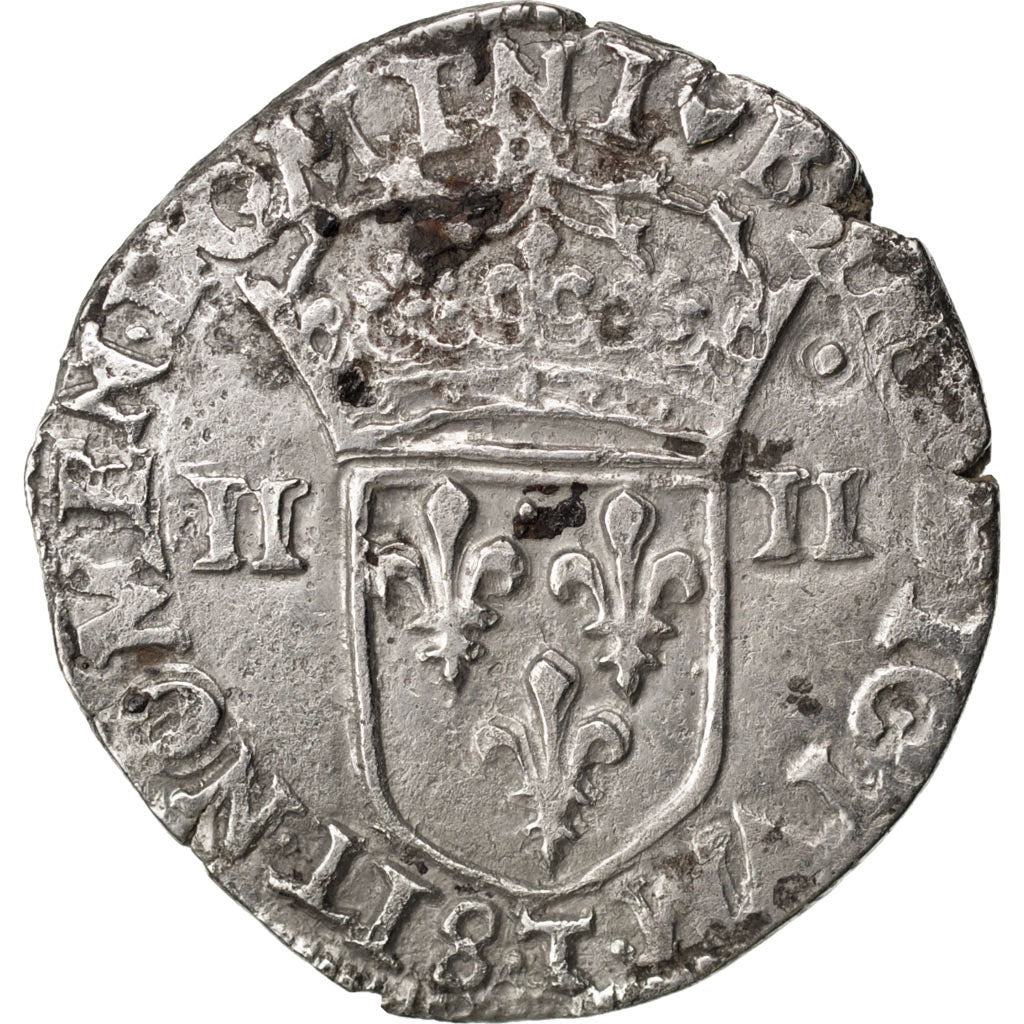 FRANCE, 1/4 Ecu, 1603, Nantes, VF(30-35), Silver, Duplessy #1224, 9.44