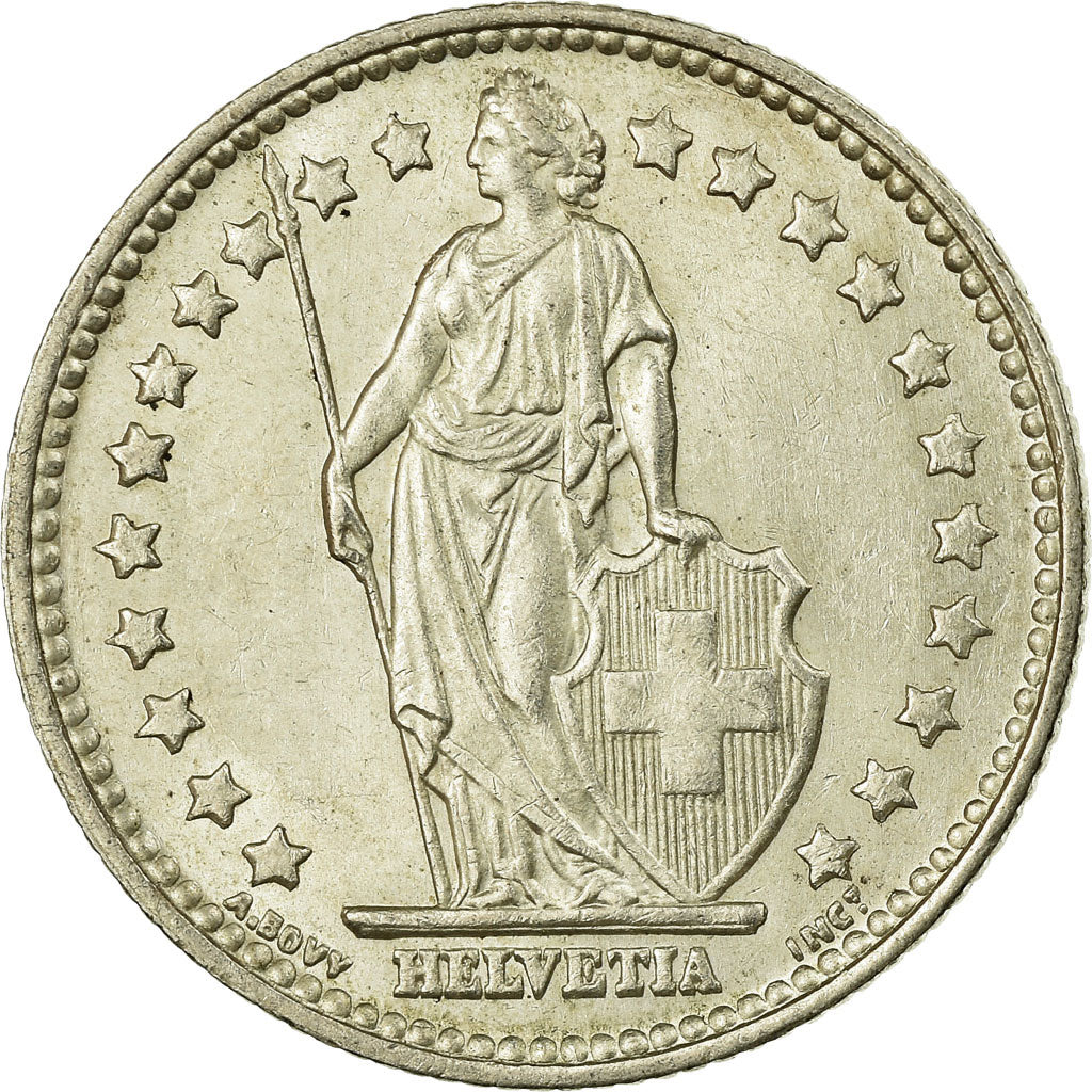 Coin, Switzerland, Franc, 1953, Bern, AU(55-58), Silver, KM:24