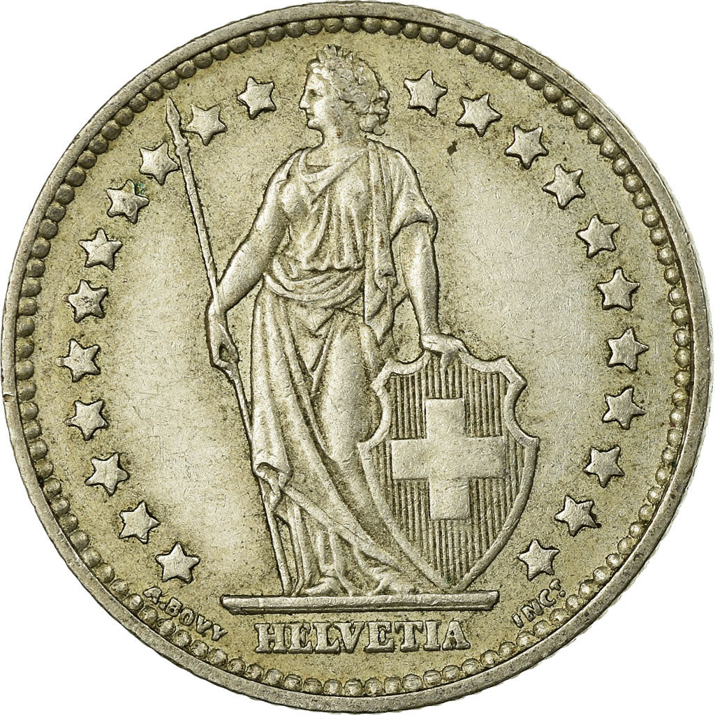 Coin, Switzerland, Franc, 1958, Bern, EF(40-45), Silver, KM:24