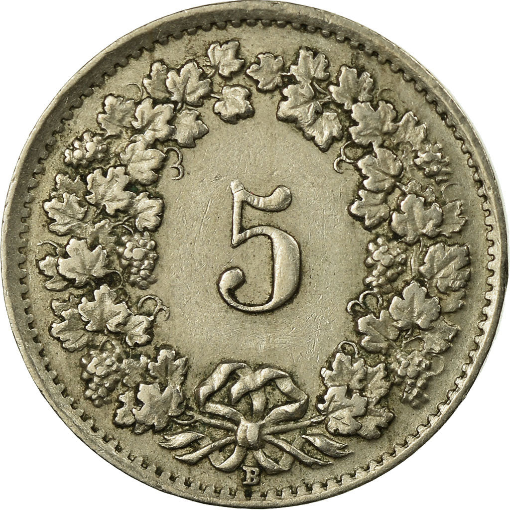 Münze, Schweiz, 5 Rappen, 1944, Bern, SS+, Copper-nickel, KM:26