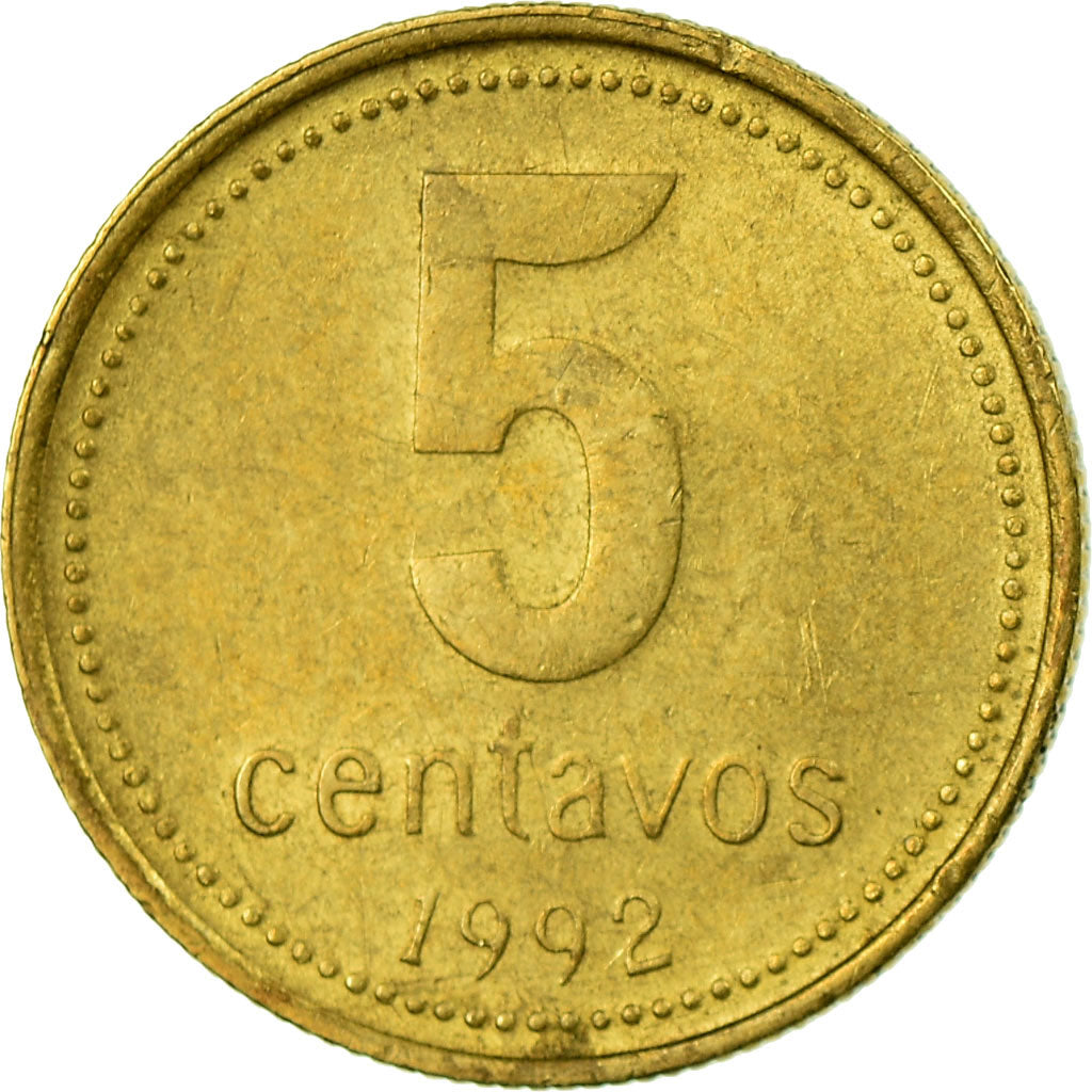 Monnaie, Argentine, 5 Centavos, 1992, TTB, Aluminum-Bronze, KM:109