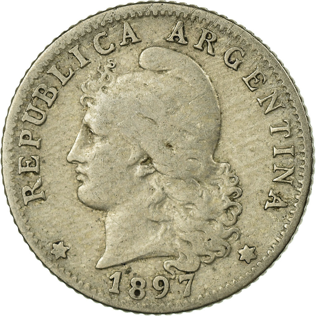 Coin, Argentina, 20 Centavos, 1897, VF(30-35), Copper-nickel, KM:36