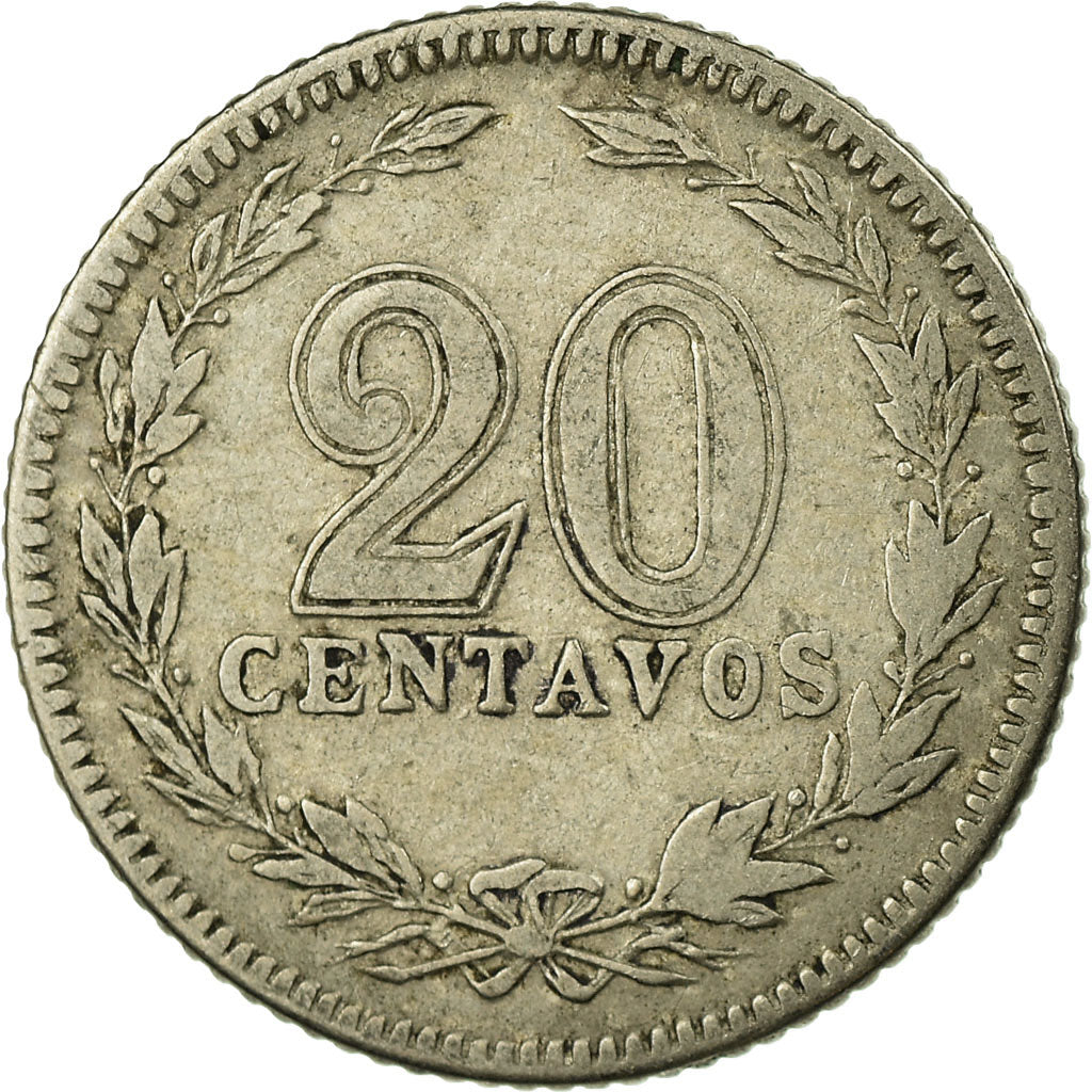 Coin, Argentina, 20 Centavos, 1897, VF(30-35), Copper-nickel, KM:36