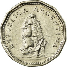 Coin, Argentina, 5 Pesos, 1961, EF(40-45), Nickel Clad Steel, KM:59