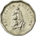 Coin, Argentina, 5 Pesos, 1961, EF(40-45), Nickel Clad Steel, KM:59