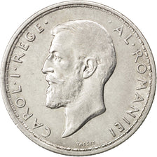 ROMANIA, 2 Lei, 1914, KM #43, AU(50-53), Silver, 27, 9.99