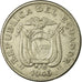 Moneda, Ecuador, Sucre, Un, 1946, BC+, Níquel, KM:78.2