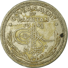 Coin, Pakistan, 1/2 Rupee, 1948, VF(20-25), Nickel, KM:6