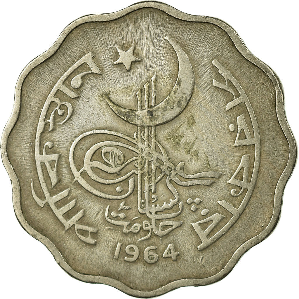 Moneta, Pakistan, 10 Paisa, 1964, BB, Rame-nichel, KM:27