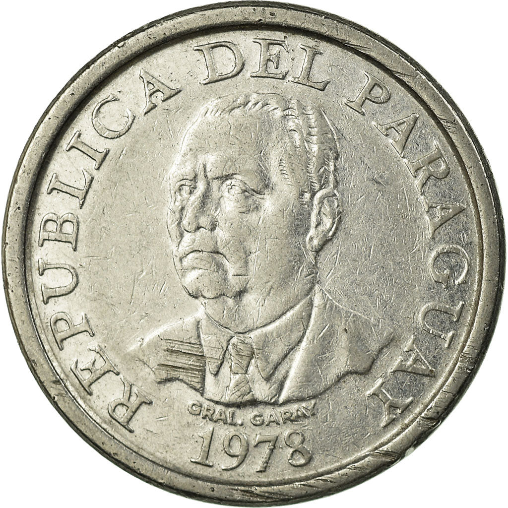 Coin, Paraguay, 10 Guaranies, 1978, EF(40-45), Gold, KM:Pn48