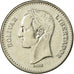 Coin, Venezuela, 25 Centimos, 1987, Werdohl, EF(40-45), Nickel, KM:50.2