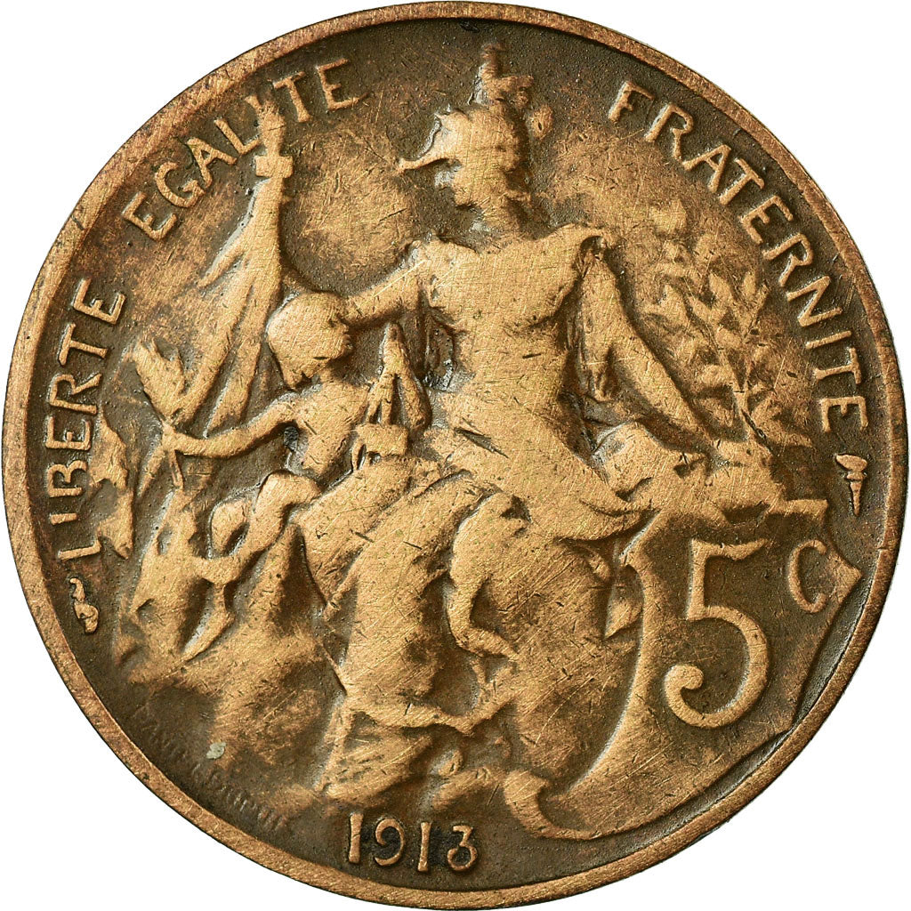 Coin, France, Dupuis, 5 Centimes, 1913, Paris, VF(20-25), Bronze, KM:842