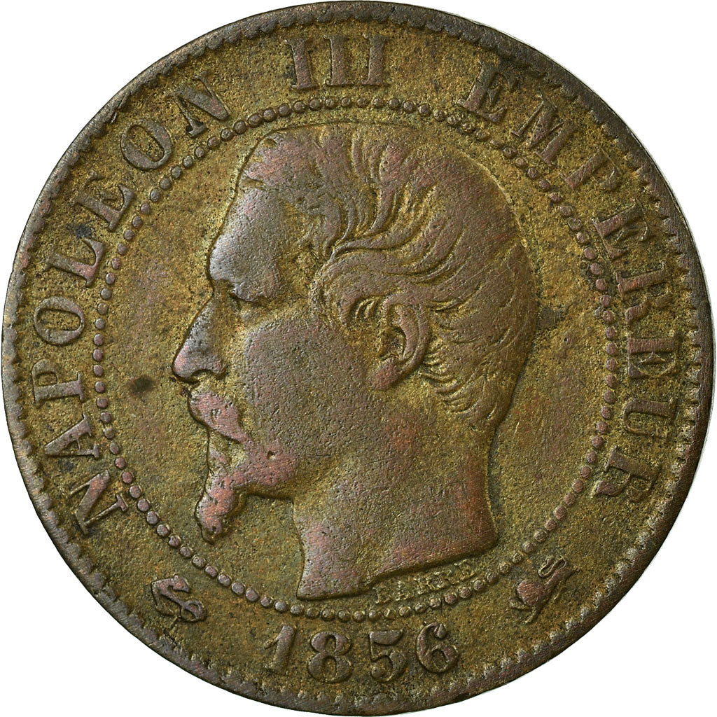 Moneta, Francja, Napoleon III, Napoléon III, 5 Centimes, 1856, Lyon, VF(20-25)