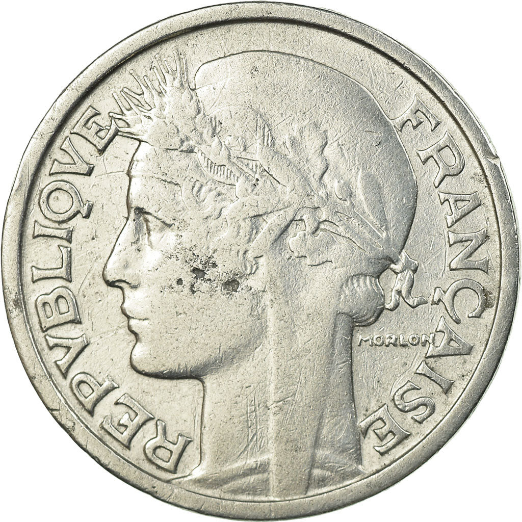 Coin, France, Morlon, 2 Francs, 1946, Beaumont - Le Roger, EF(40-45), Aluminum