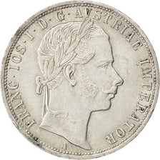 AUSTRIA, Florin, 1861, Vienne, KM #2219, AU(55-58), Silver, 12.37