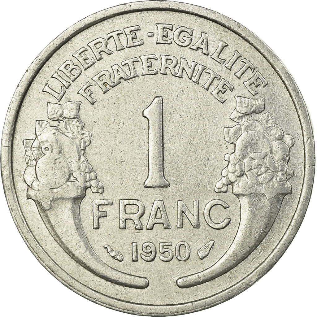 Coin, France, Morlon, Franc, 1950, Paris, EF(40-45), Aluminum, KM:885a.1