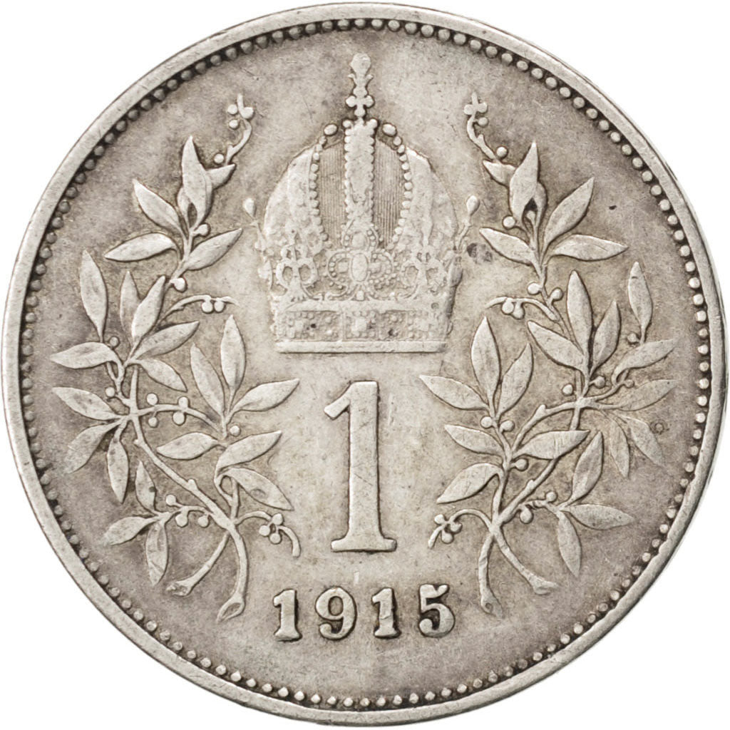 AUSTRIA, Corona, 1915, KM #2820, EF(40-45), Silver, 4.96