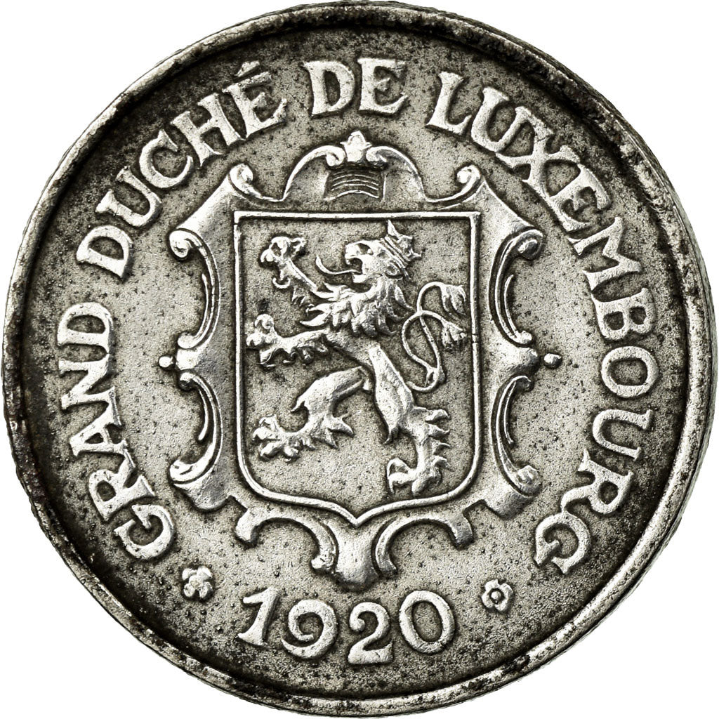 Münze, Luxemburg, Charlotte, 25 Centimes, 1920, SS, Iron, KM:32