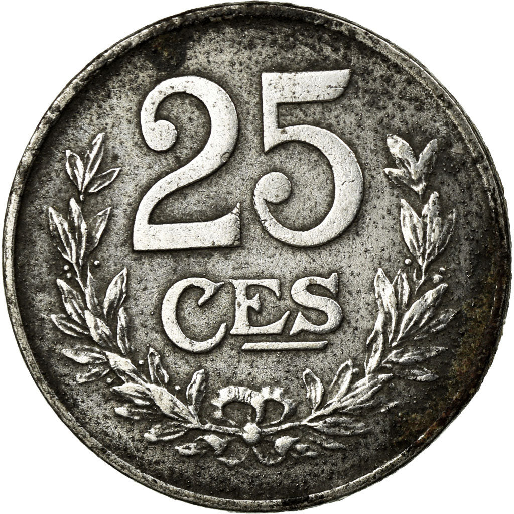Münze, Luxemburg, Charlotte, 25 Centimes, 1920, SS, Iron, KM:32