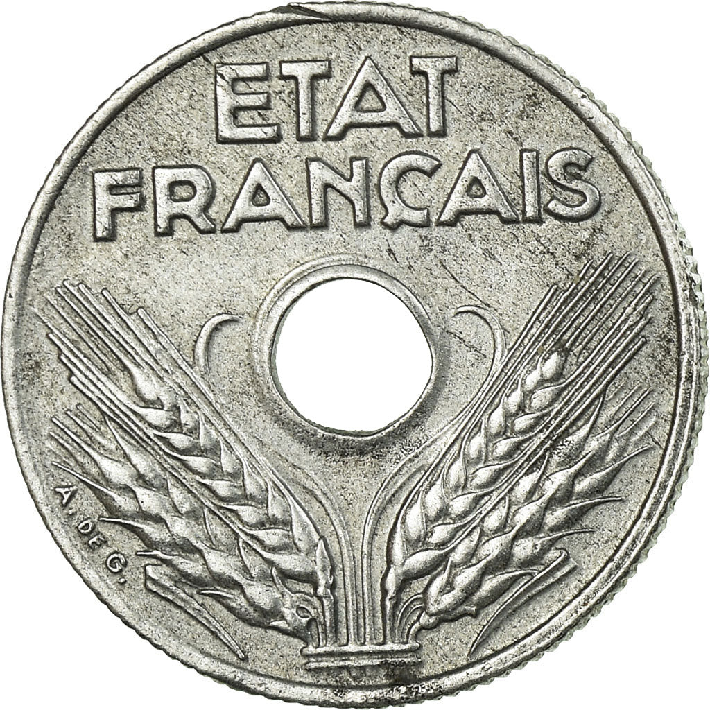 Moneta, Francja, État français, 10 Centimes, 1944, Paris, VF(30-35), Cynk