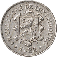 LUXEMBOURG, 25 Centimes, 1922, KM #32, AU(50-53), Iron, 3.90