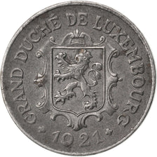 LUXEMBOURG, 10 Centimes, 1921, KM #31, AU(55-58), Iron, 3.24