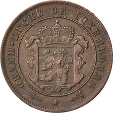 LUXEMBOURG, 2-1/2 Centimes, 1901, Utrecht, KM #21, AU(50-53), Bronze, 2.56