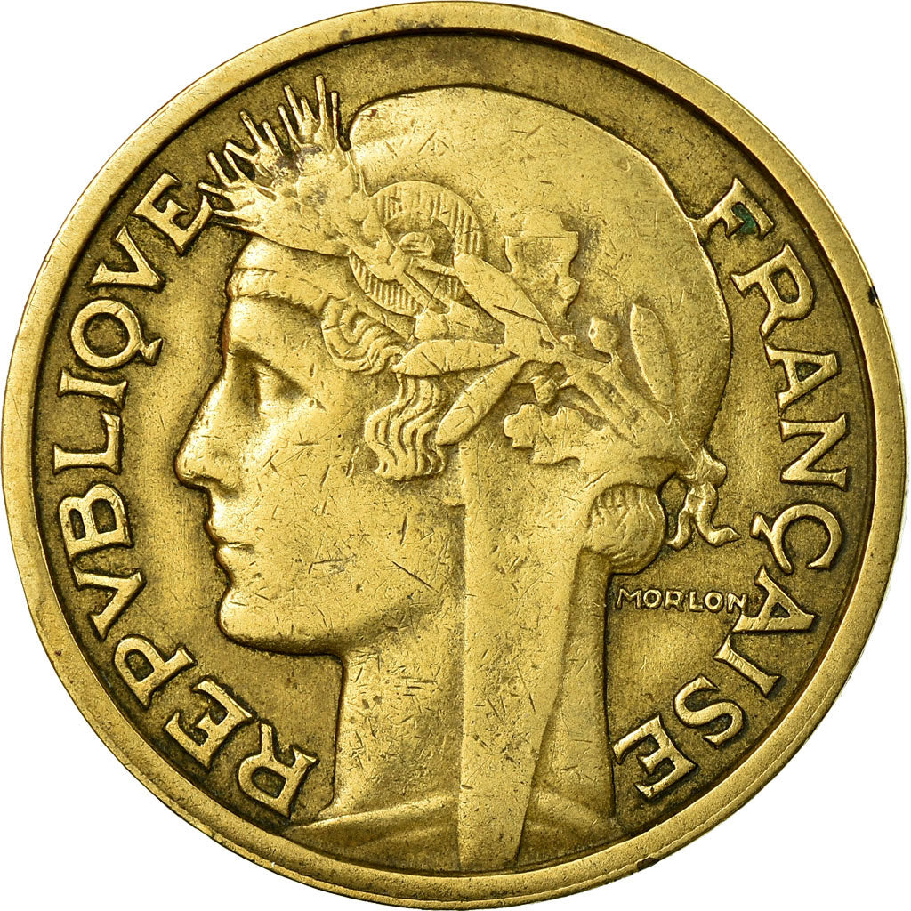 Moneta, Francja, Morlon, 2 Francs, 1931, Paris, EF(40-45), Aluminium-Brąz