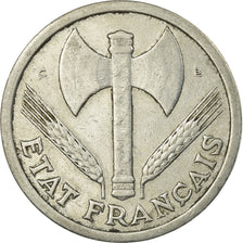 Coin, France, Bazor, 2 Francs, 1944, Castelsarrasin, EF(40-45), Aluminum