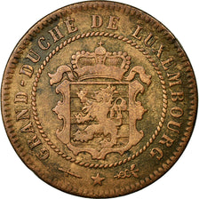 Coin, Luxembourg, William III, 5 Centimes, 1854, Utrecht, VF(20-25), Bronze